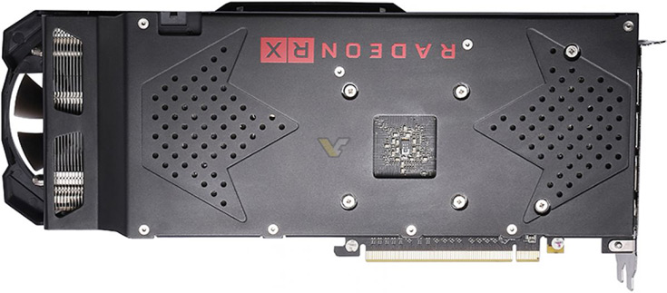 Память 3D-карты Yeston Radeon RX 580 GameAce работает на эффективной частоте 8 ГГц