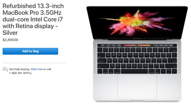 Apple уже предлагает подержанные 13-дюймовые MacBook Pro, представленные два месяца назад