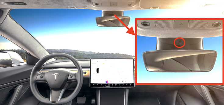 Tesla Model 3 оснащена камерой для наблюдения за водителем