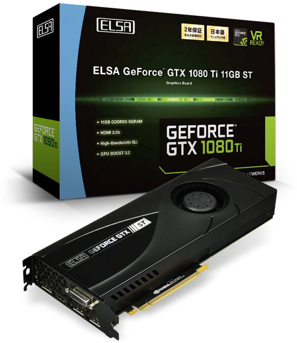 Ассортимент ELSA пополнила 3D-карта GeForce GTX 1080 Ti 11GB ST