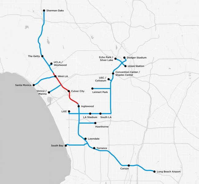 The Boring Company уже наметила себе карту туннелей под Лос-Анджелесом