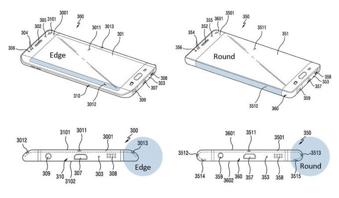 Samsung запатентовала смартфон, края дисплея которого изогнуты еще сильнее, чем у нынешних флагманов