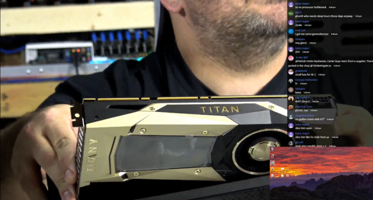 Nvidia Titan V показывает 70-77 MH/s при добыче Ethereum
