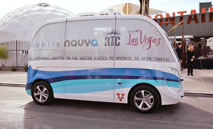 В Лас-Вегасе начали испытания беспилотного автобуса