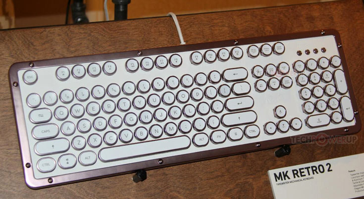 В клавиатуре AZiO Retro 2 используются механические переключатели Kailh Blue