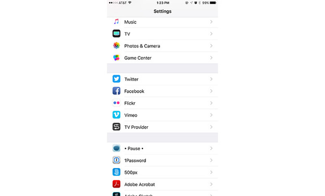 В iOS 11 исчезла интеграция социальных сетей