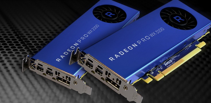 AMD представила бюджетные профессиональные карты Radeon Pro WX 2100 и WX 3100