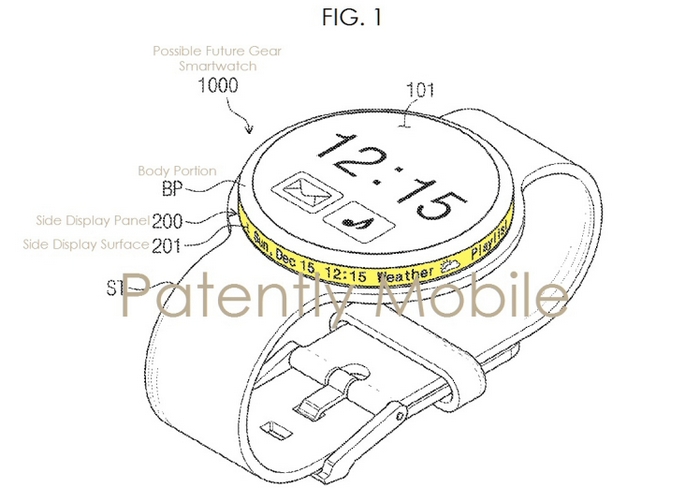 Новое поколение часов Samsung Gear может получить дополнительный дисплей, встроенный в безель