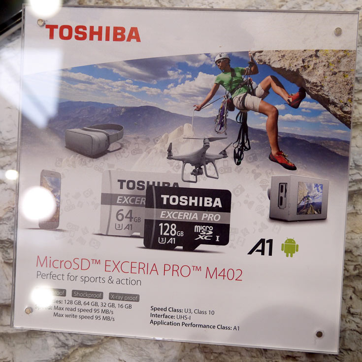 Серия Toshiba Exceria Pro M402 включает карты памяти microSD объемом от 16 до 128 ГБ