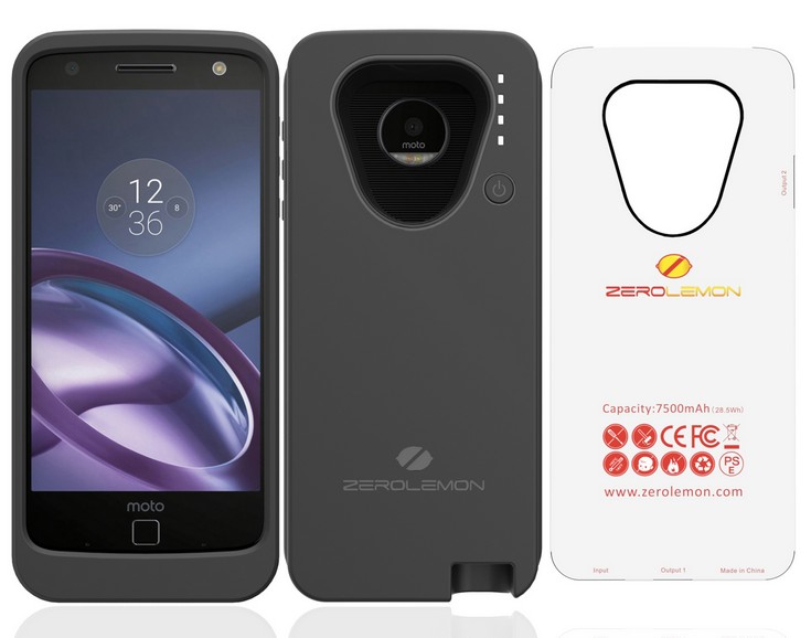 ZeroLemon выпустила чехлы с аккумуляторами для смартфонов Google Pixel и Pixel XL, Moto Z, OnePlus 3 и 3T, а также для iPhone 7 Plus
