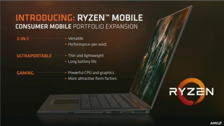AMD рассчитывает, что мобильный вариант Ryzen появится в потребительских системах во втором полугодии