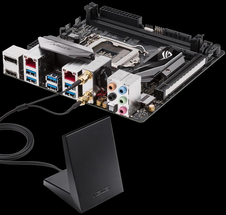 Беспроводной адаптер с поддержкой MU-MIMO уже входит в состав платы Asus ROG Strix H270I Gaming 