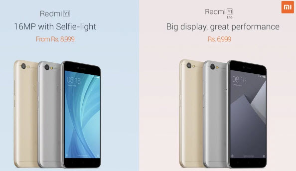 Смартфоны Xiaomi Redmi Y1 и Redmi Y1 Lite предназначены для любителей сэлфи