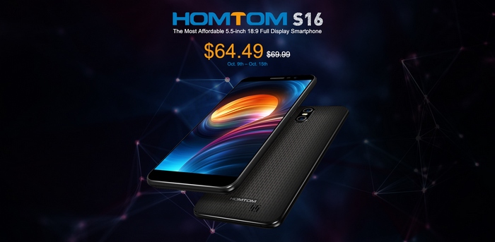 Смартфон HomTom S16 со сдвоенной камерой и дисплеем 18:9 стоит менее $65