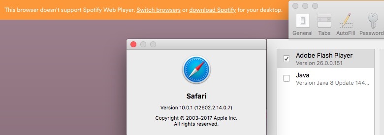 Spotify прекратил поддержку Safari в браузерной версии проигрывателя