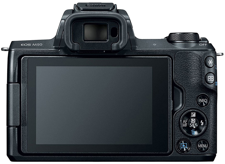 Беззеркальная камера Canon EOS M50 оснащена электронным видоискателем