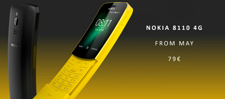 Обновленный телефон Nokia 8110 из «Матрицы» с камерой и поддержкой 4G будет стоить 79 евро