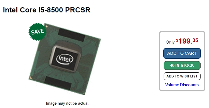 Новый CPU Intel Coffee Lake уже можно купить