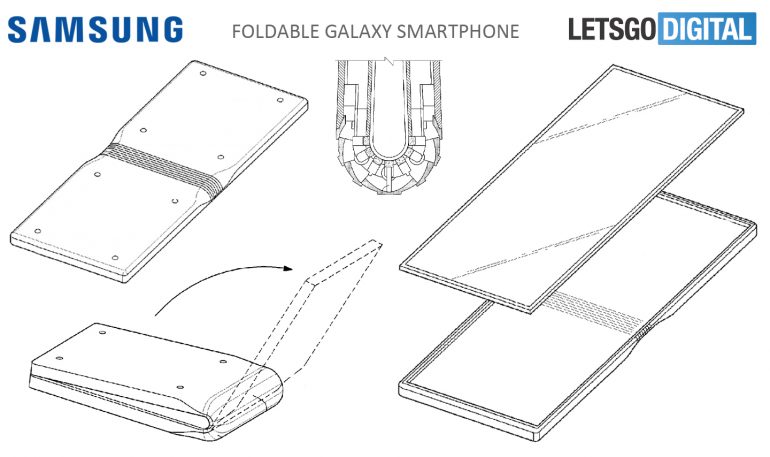 Samsung запатентовала шарнирную конструкцию для смартфона со сгибающимся дисплеем