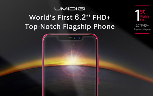 Umidigi Z2 стал первым смартфонов дисплеем диагональю 6,2 дюйма, который имеет вырез в верхней части