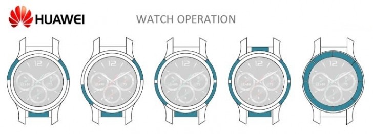 Huawei запатентовала умные часы с сенсорным безелем