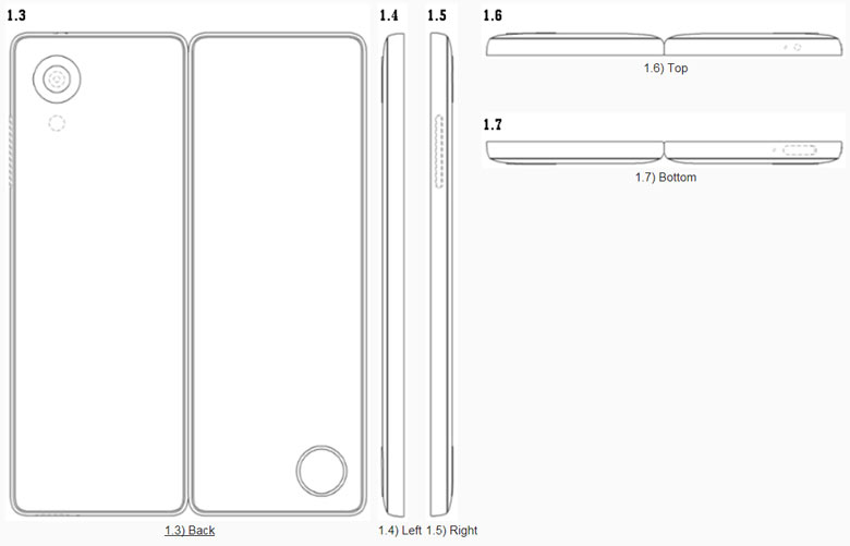 LG патентует складной смартфон с гибким экраном