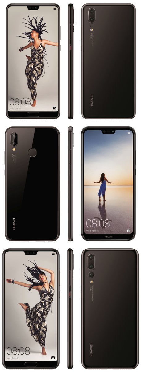Опубликованы официальные рекламные изображения линейки смартфонов Huawei P20
