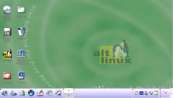 Рабочий стол ALT Linux 3.0 Compact