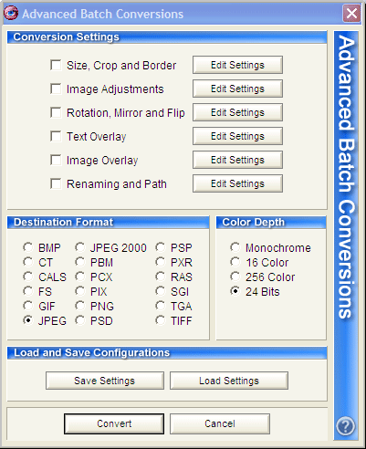 Пакетное преобразование форматов изображений в CompuPic Pro