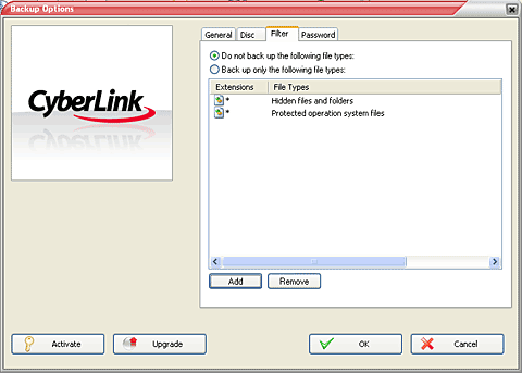 Настройка программы CyberLink PowerBackup