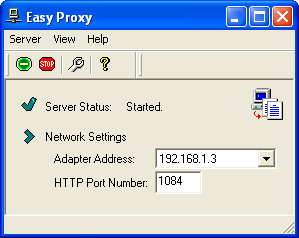 Рабочее окно Easy Proxy