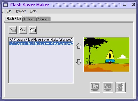 Рабочее окно Flash Saver Maker