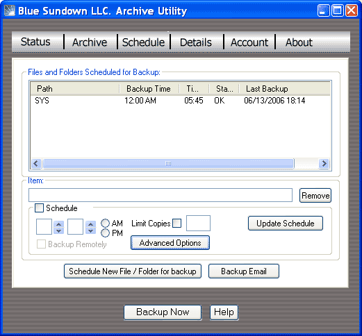Blue Sundown Archive Limited 4.0.0