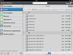 Программа GoFlex Media на iOS