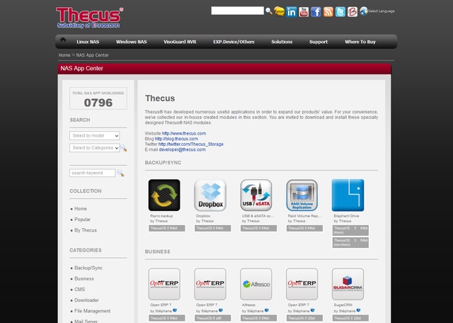 веб-интерфейс Thecus N7770-10G