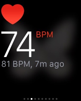Скриншот с умных часов Apple Watch
