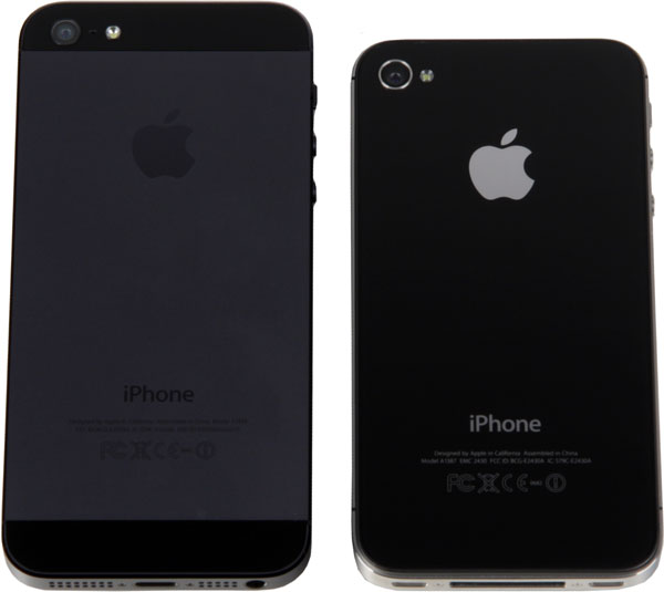 Тыловая сторона iPhone 5 и iPhone 4S
