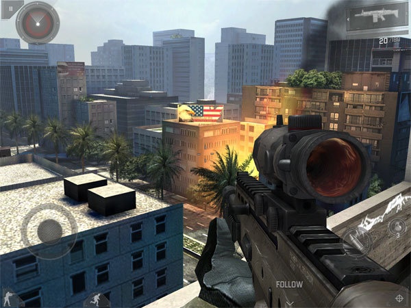 Скриншот игры Modern Combat 3 на The New iPad